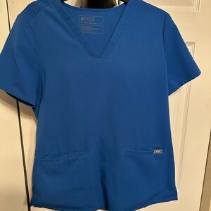 FIGS | Royal Blue V-Neck Scrub Top - Women’s Medium